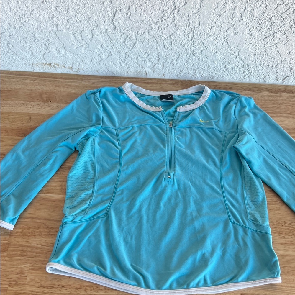 Nike Turquoise Half-Zip Performance Shirt
